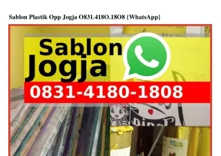sablon plastik opp jogja o831 418o 18o8 whatsapp