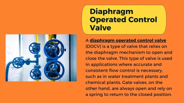 diaphragm operated control valve