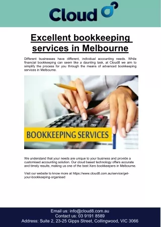 Excellent bookkeeping services in Melbourne
