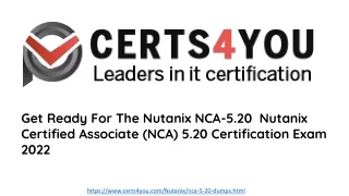 Try Certs4you NCA-5.20 Exam Dumps