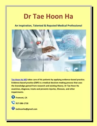Dr Tae Hoon Ha - An Inspiration