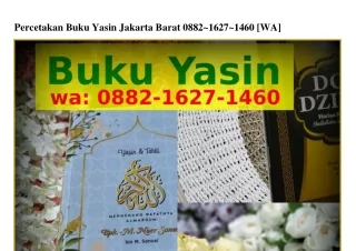 percetakan buku yasin jakarta barat 0882 1627