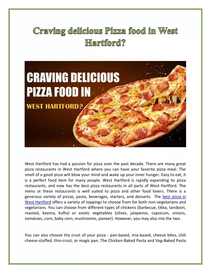 west hartford has had a passion for pizza over