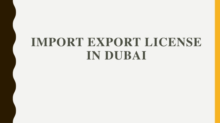 import export license in d ubai