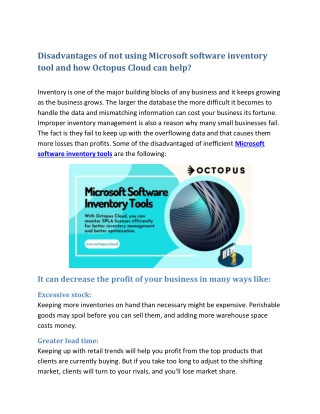 disadvantages of not using microsoft software