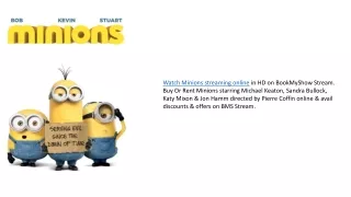 Watch Minions Movie Online