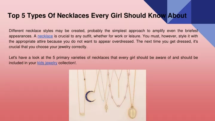 top 5 types of necklaces every girl should know about