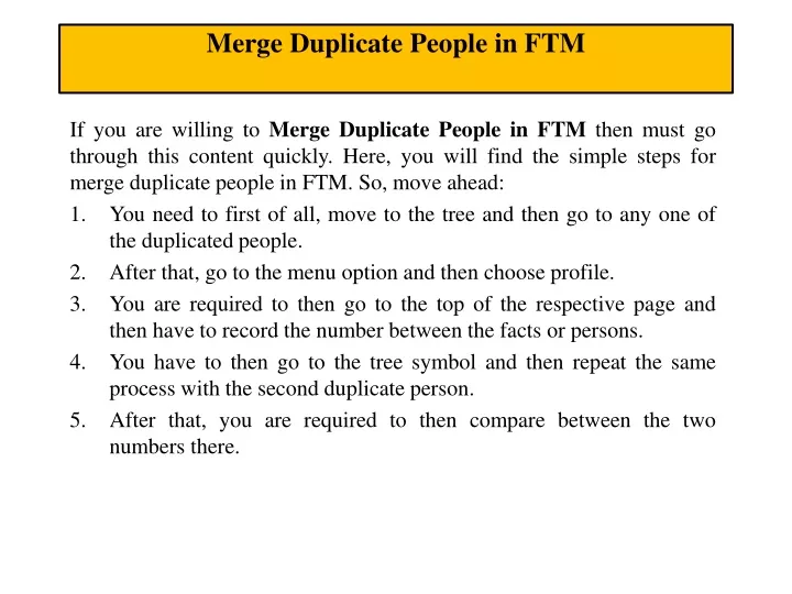 merge duplicate people in ftm