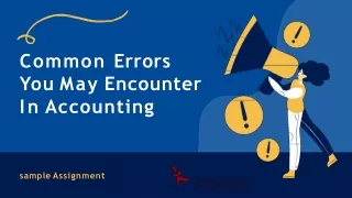 common errors you may encounter in accounting