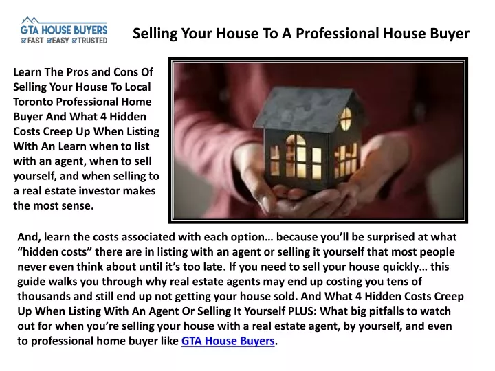 selling your house to a professional house buyer