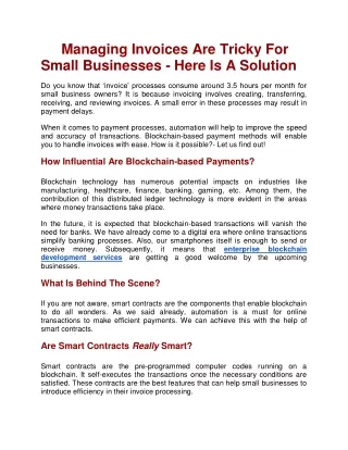 managing invoices are tricky for small businesses