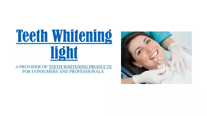 teeth whitening light