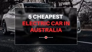 Top 5 Electric Car In Australia