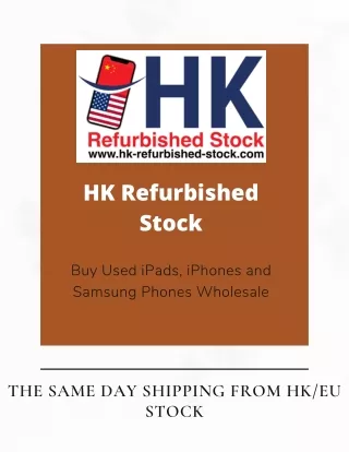 Buy iPhones Wholesale - HK Refurbished Stock