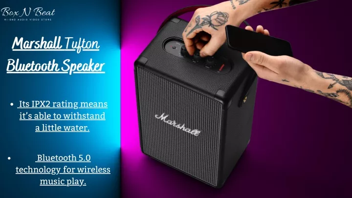 marshall tufton bluetooth speaker its ipx2 rating