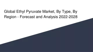 global ethyl pyruvate market by type by region forecast and analysis 2022 2028