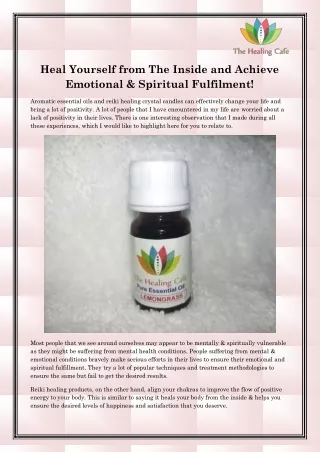 heal yourself from the inside and achieve