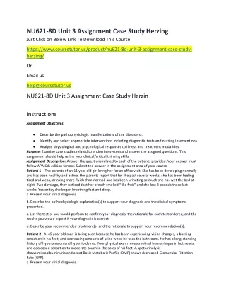 nu621 8d unit 3 assignment case study herzing