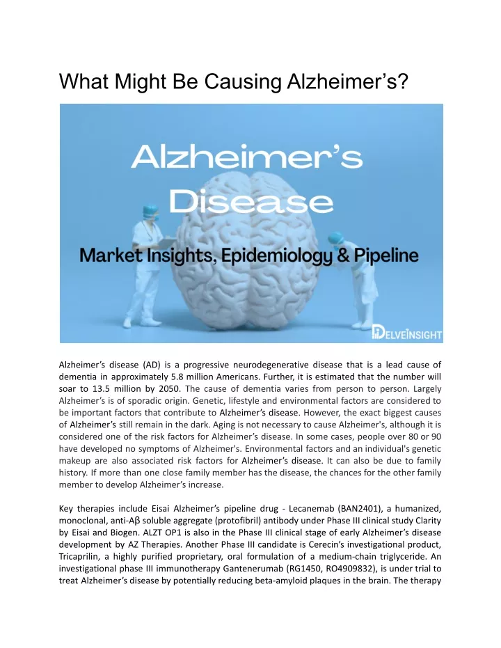 what might be causing alzheimer s