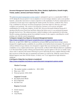 document management systems market size share