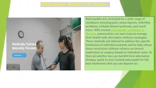 naturopathic pediatrics in toronto