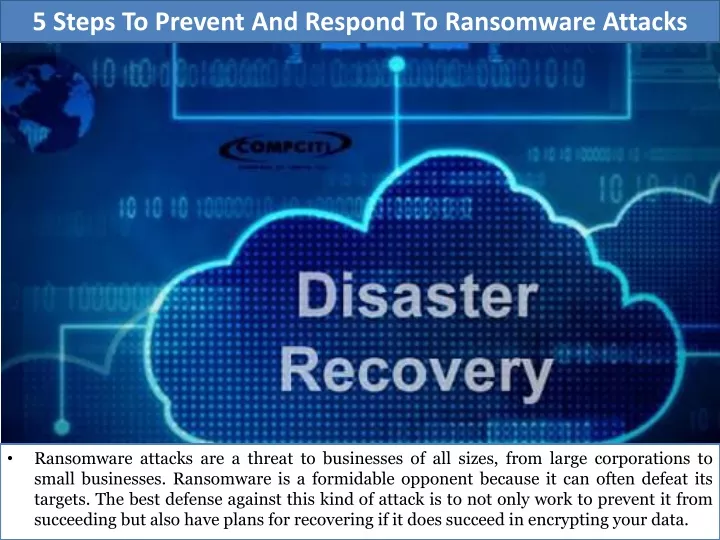 5 steps to prevent and respond to ransomware attacks