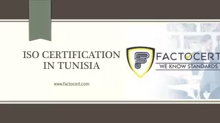 iso certification in tunisia