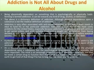 addiction is not all about drugs and alcohol