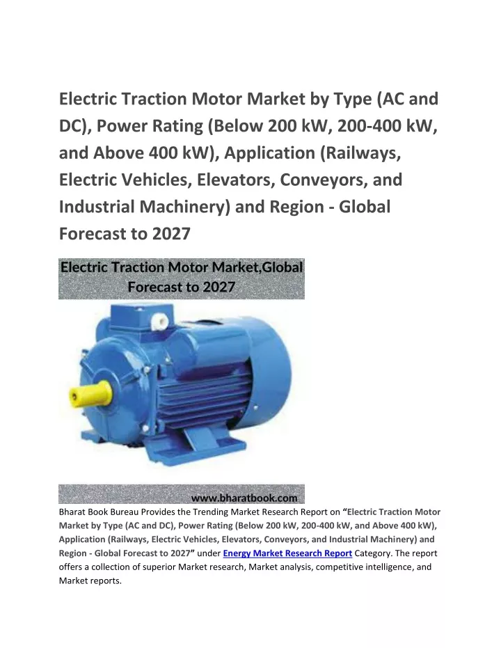 electric traction motor market by type