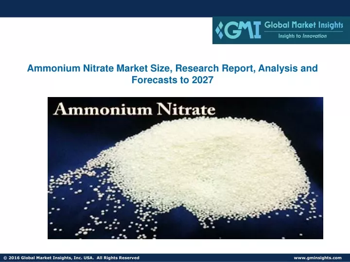 ammonium nitrate market size research report