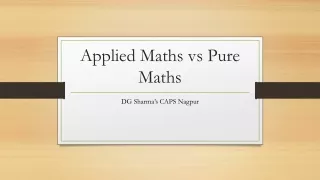 applied maths vs pure maths