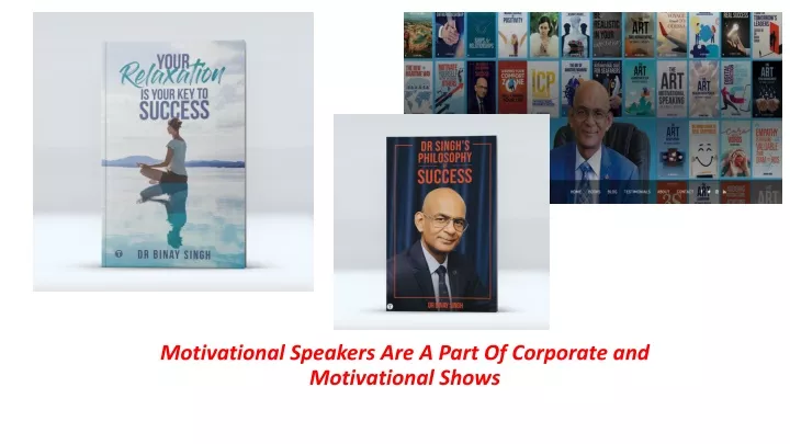 motivational speakers are a part of corporate and motivational shows
