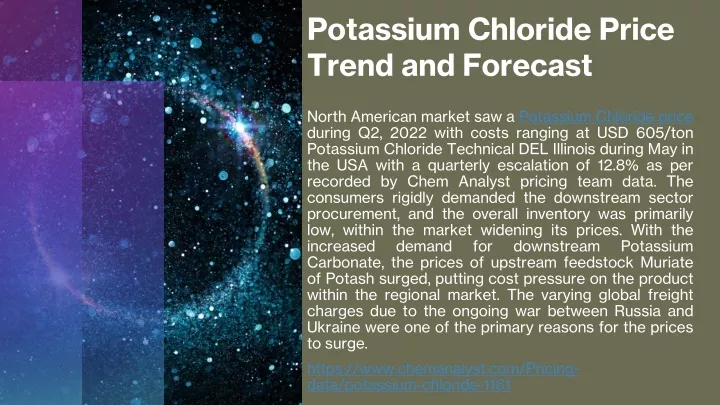 potassium chloride price trend and forecast