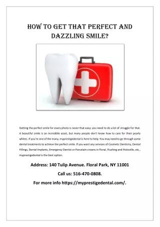 how to get that perfect and dazzling smile