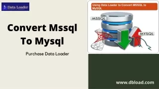 Convert MSSQL to MySQL