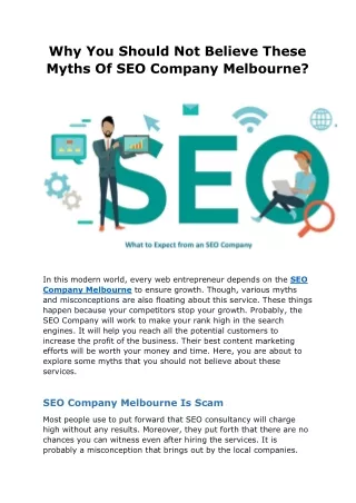 Why You Should Not Believe These Myths Of SEO Company Melbourne (1)