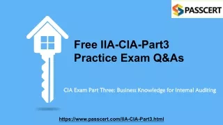 free iia cia part3 practice exam q as