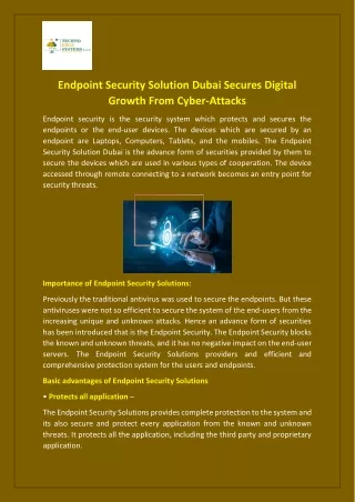 endpoint security solution dubai secures digital