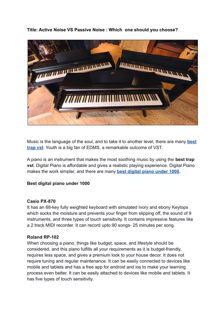 title active noise vs passive noise which