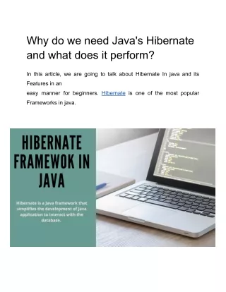 Hibernate Framework in java
