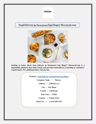 seeking to know about food delivery in downtown
