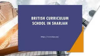 British Curriculum School Sharjah