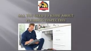 All you need to know about Plumbing Inspection