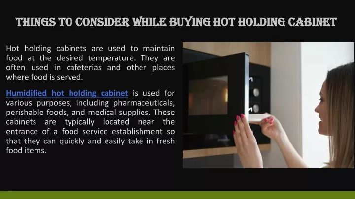 things to consider while buying hot holding