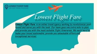 lowest flight fare