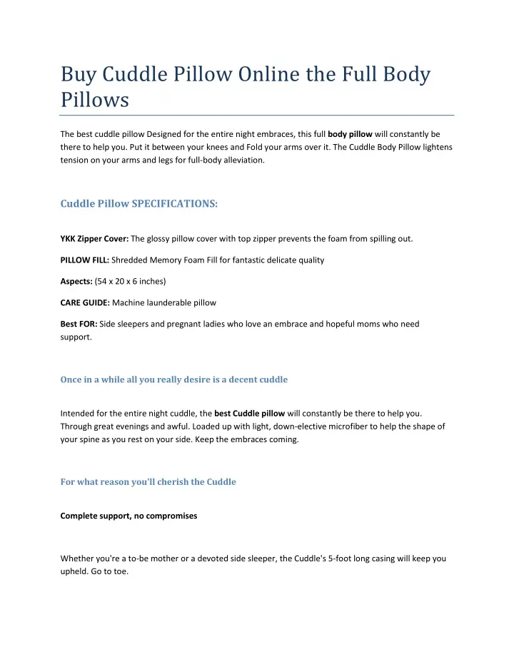 buy cuddle pillow online the full body pillows