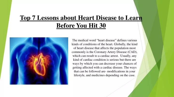 top 7 lessons about heart disease to learn before you hit 30