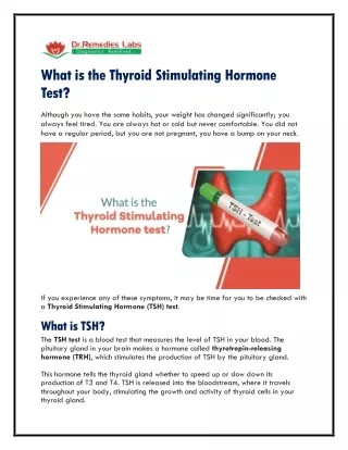 What is the Thyroid Stimulating Hormone Test.docx