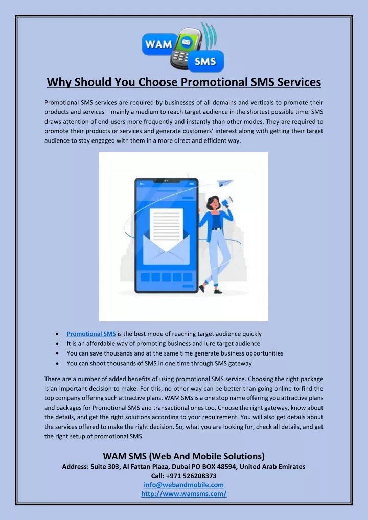 why should you choose promotional sms services