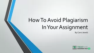 how to avoid plagiarism in your assignment